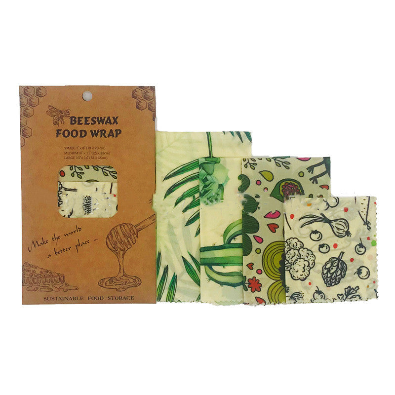 Reusable Beeswax Food Wraps (3 Pieces)