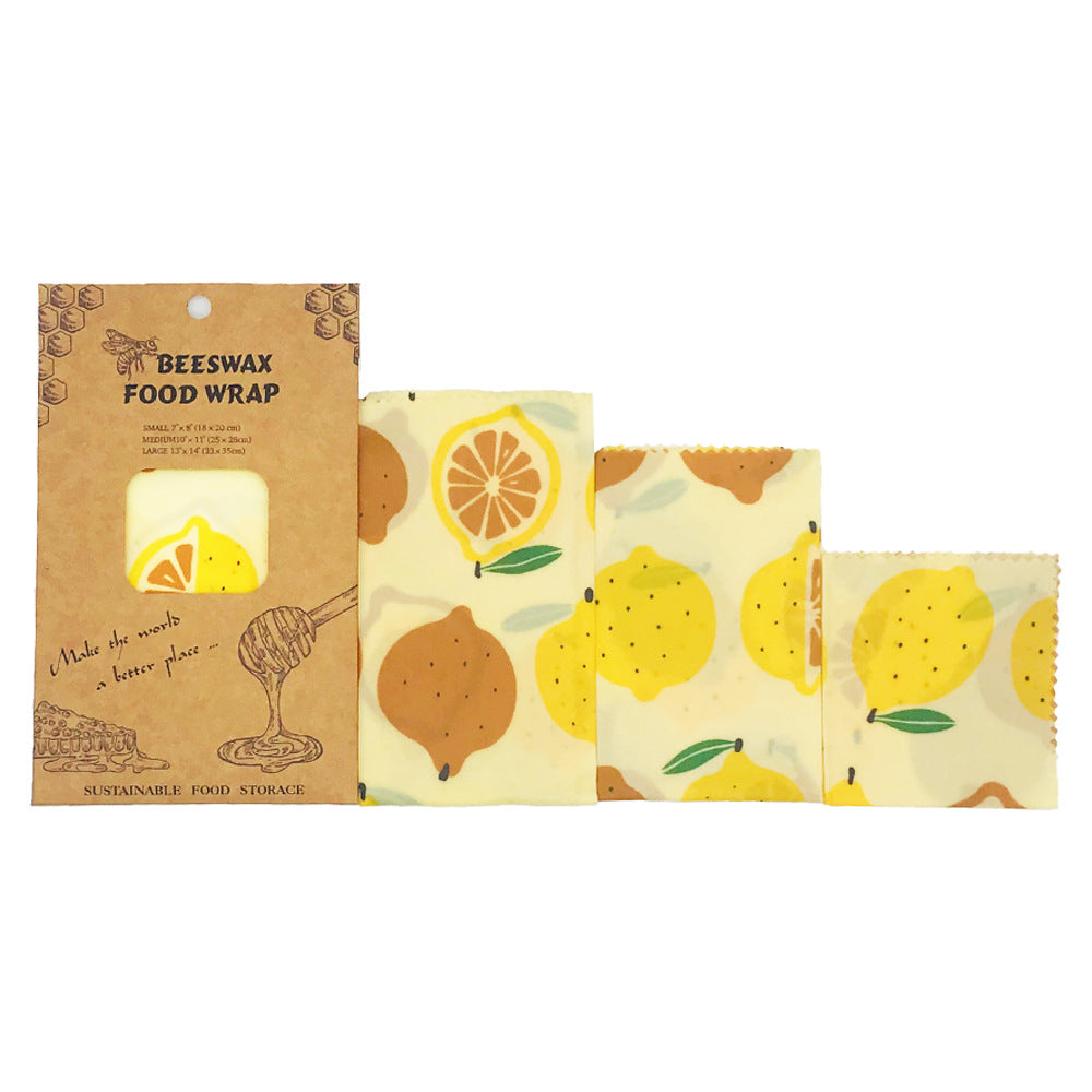 Reusable Beeswax Food Wraps (3 Pieces)