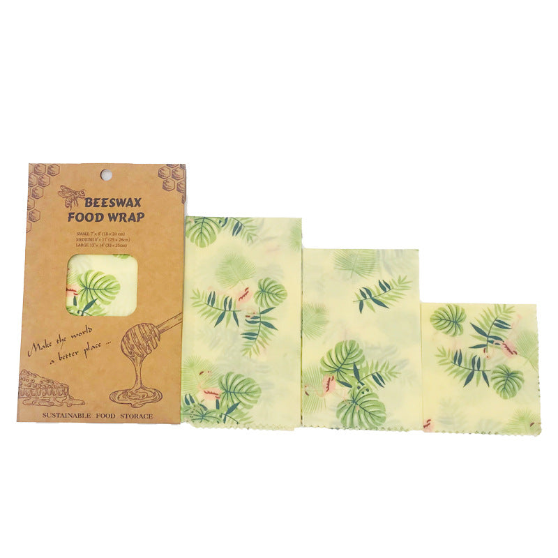 Reusable Beeswax Food Wraps (3 Pieces)