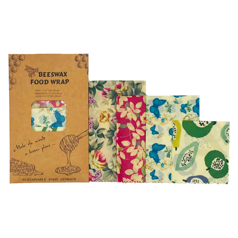 Reusable Beeswax Food Wraps (3 Pieces)