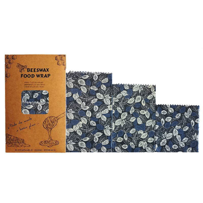 Reusable Beeswax Food Wraps (3 Pieces)