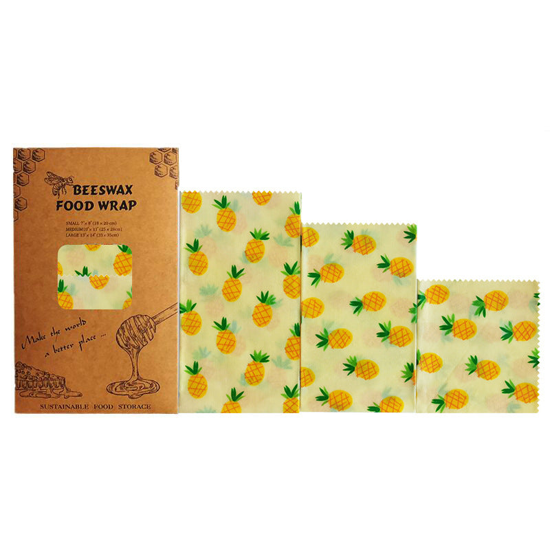 Reusable Beeswax Food Wraps (3 Pieces)