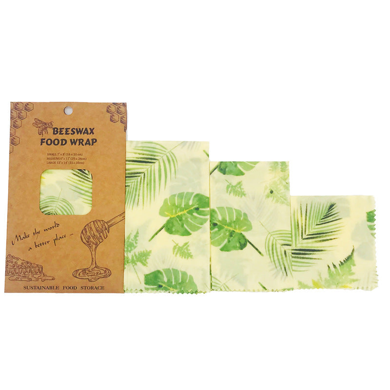 Reusable Beeswax Food Wraps (3 Pieces)