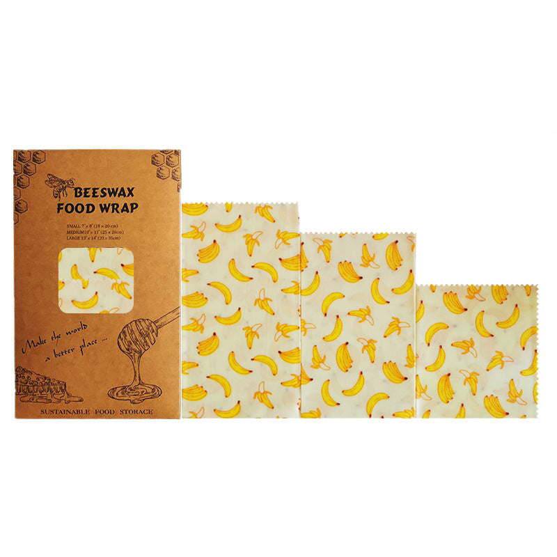 Reusable Beeswax Food Wraps (3 Pieces)