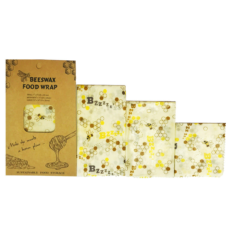 Reusable Beeswax Food Wraps (3 Pieces)