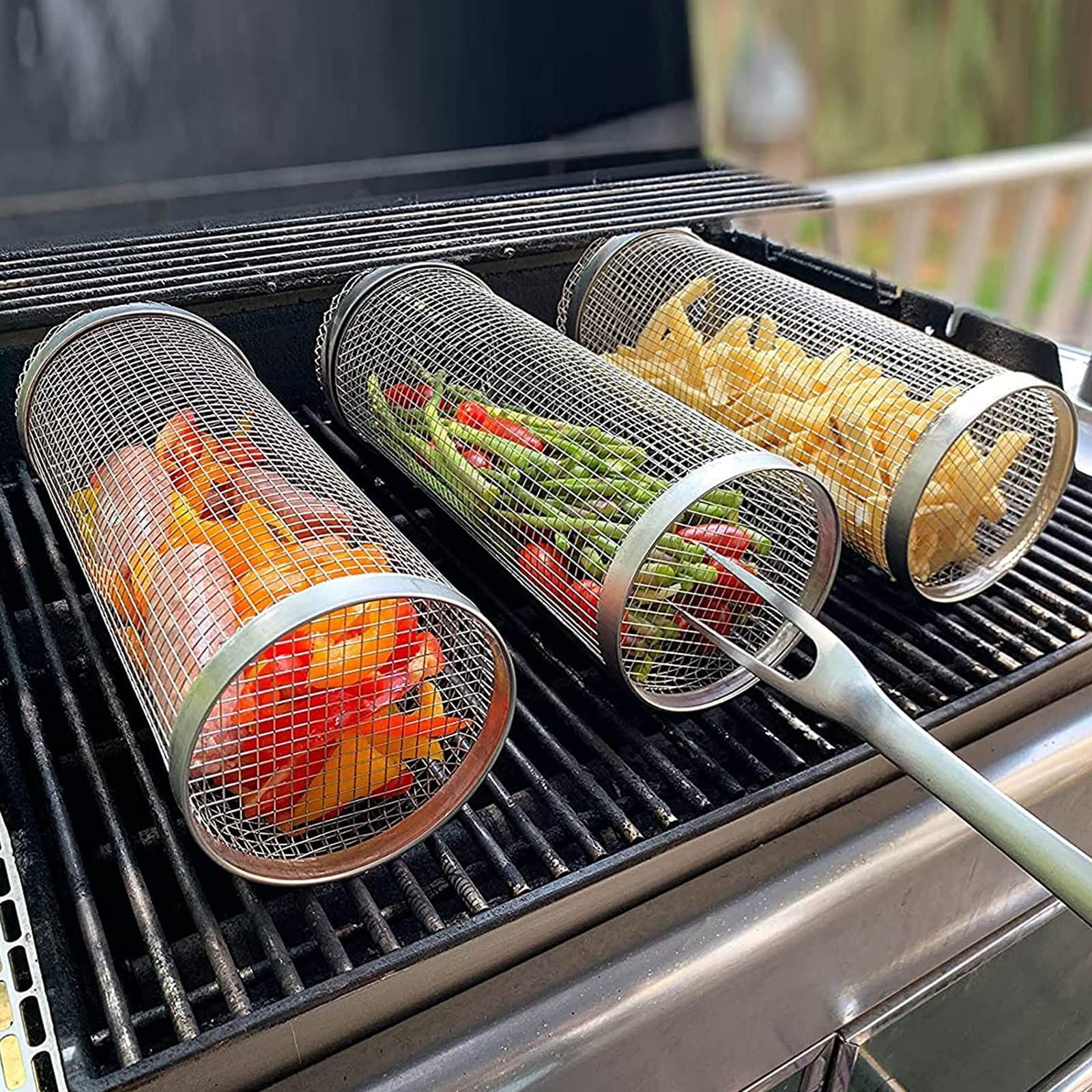 Rolling Grilling BBQ Basket