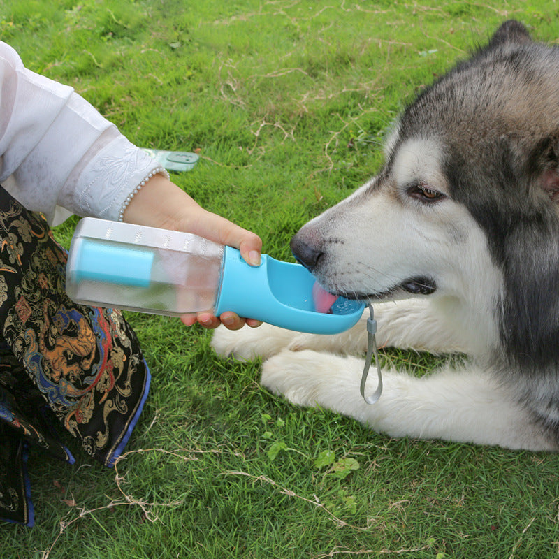 Pet Portable Water Bottle with Food And Dispossable Bag Storage*