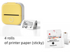 Portable Mini Thermal Label Printer + 4 Rolls of Adhesive Printing Paper