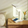 LuminaBalance: White GeoGlow Wireless Elegance Lamp