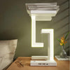 LuminaBalance: White GeoGlow Wireless Elegance Lamp