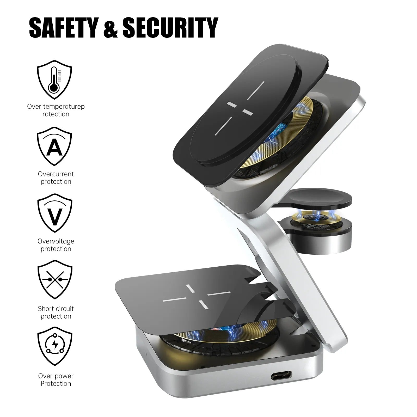 3 in 1 Folding Wireless Charging Station